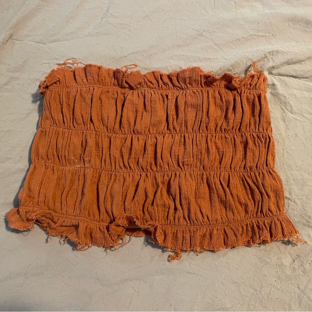 Anna Grace Tube Top Burnt Orange Small